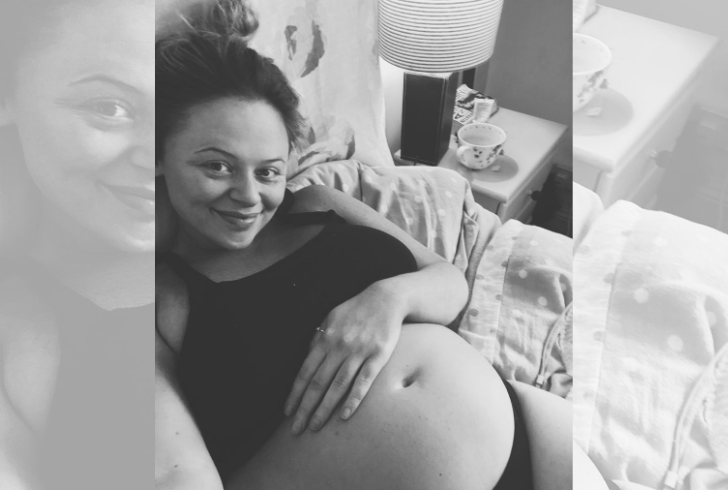 Emilyatack | Instagram | Her comparison of pregnancy symptoms to a hangover from a theme park ride adds a touch of levity to the announcement.